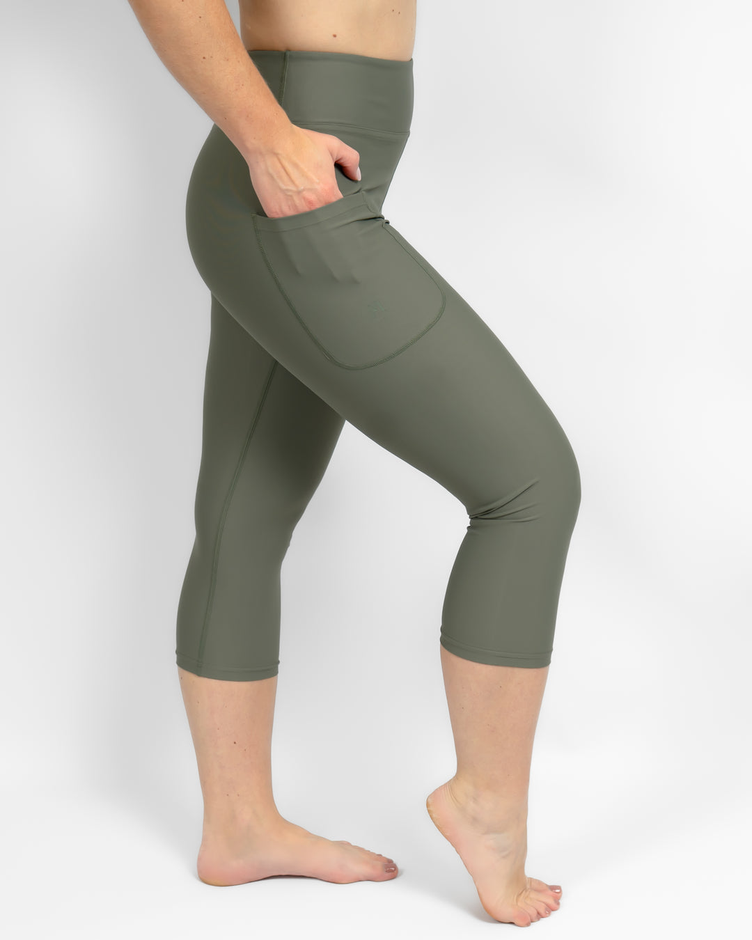 Signature Dusty Green Capri