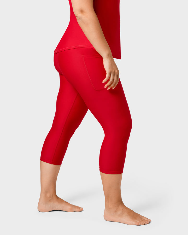 Signature Maroon Capri