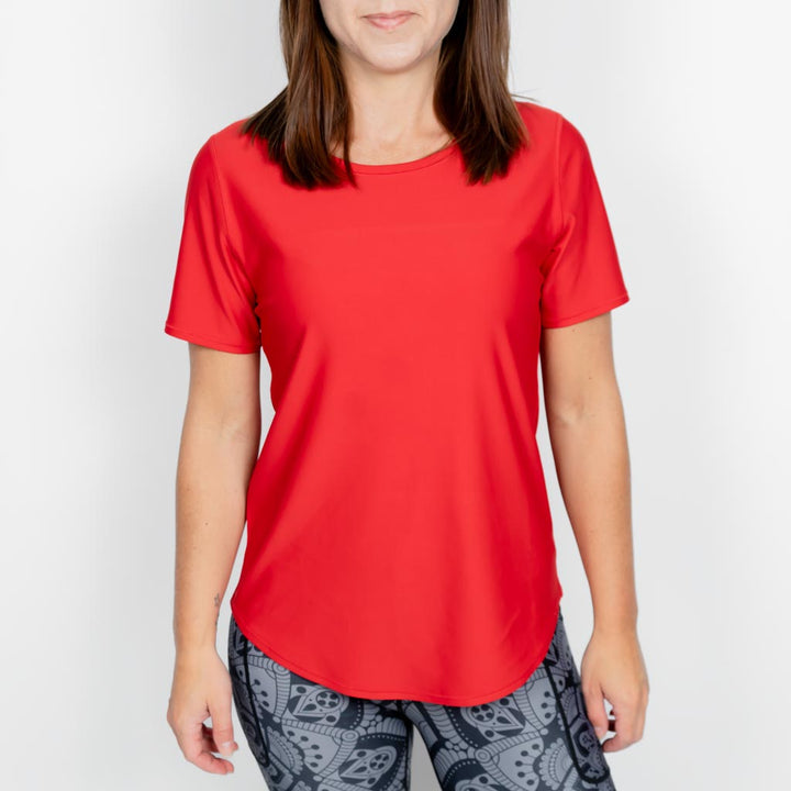 Vigga Fitted Maroon T-Shirt