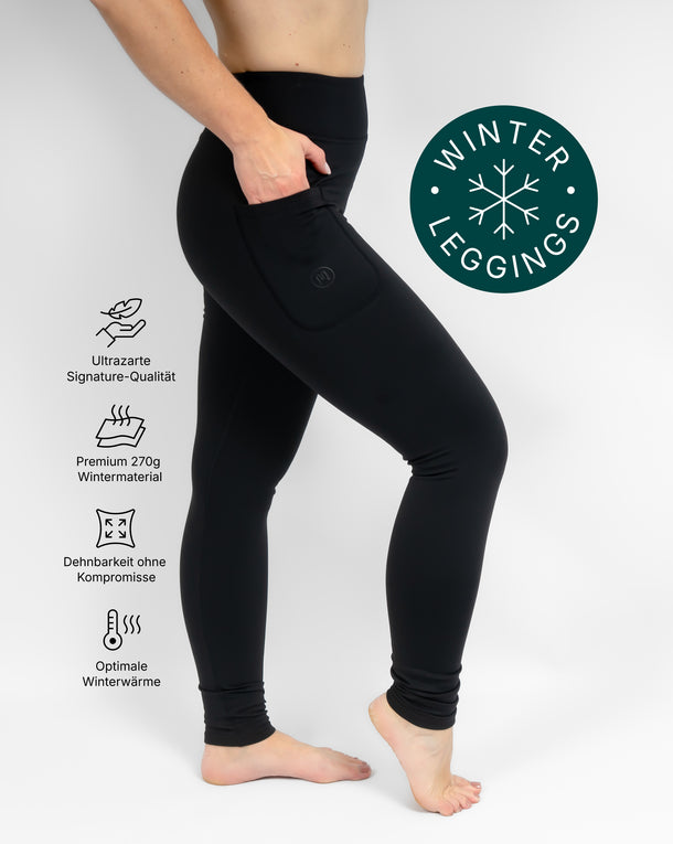 Aya Black Winter Leggings