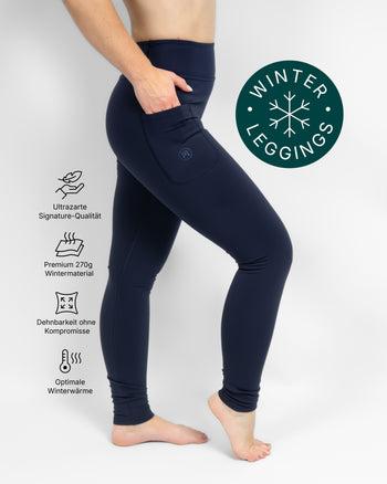 Aya Deep Blue Winter Leggings
