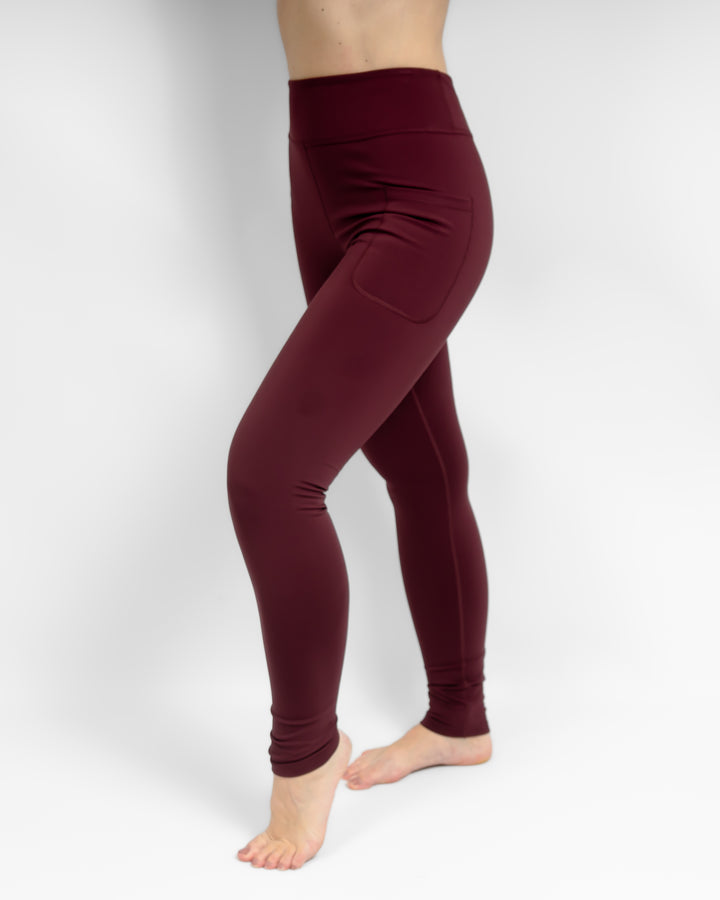 Aya Deep Bordeaux Winter Leggings