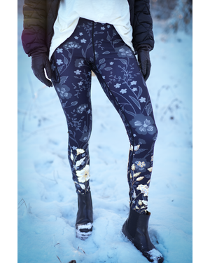 Aya Elegant Floral Winter Leggings