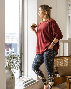 Aya Elegant Floral Winter Leggings