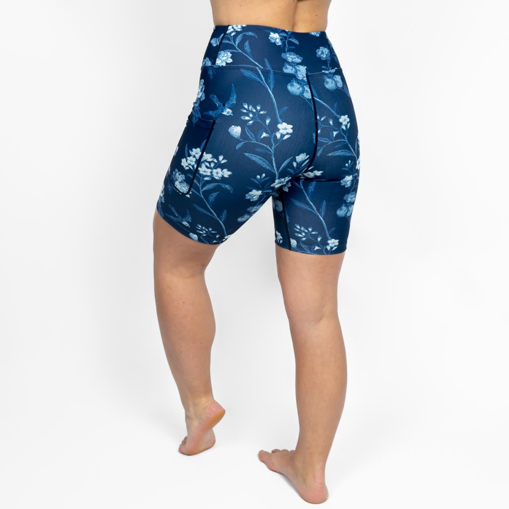 Blue Vintage Bloom Shorts