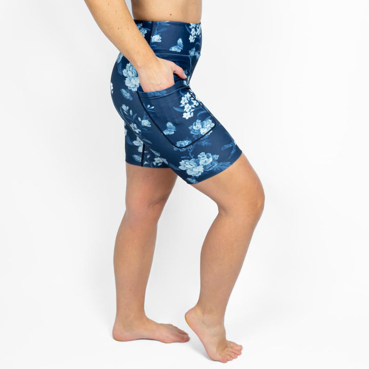 Blue Vintage Bloom Shorts