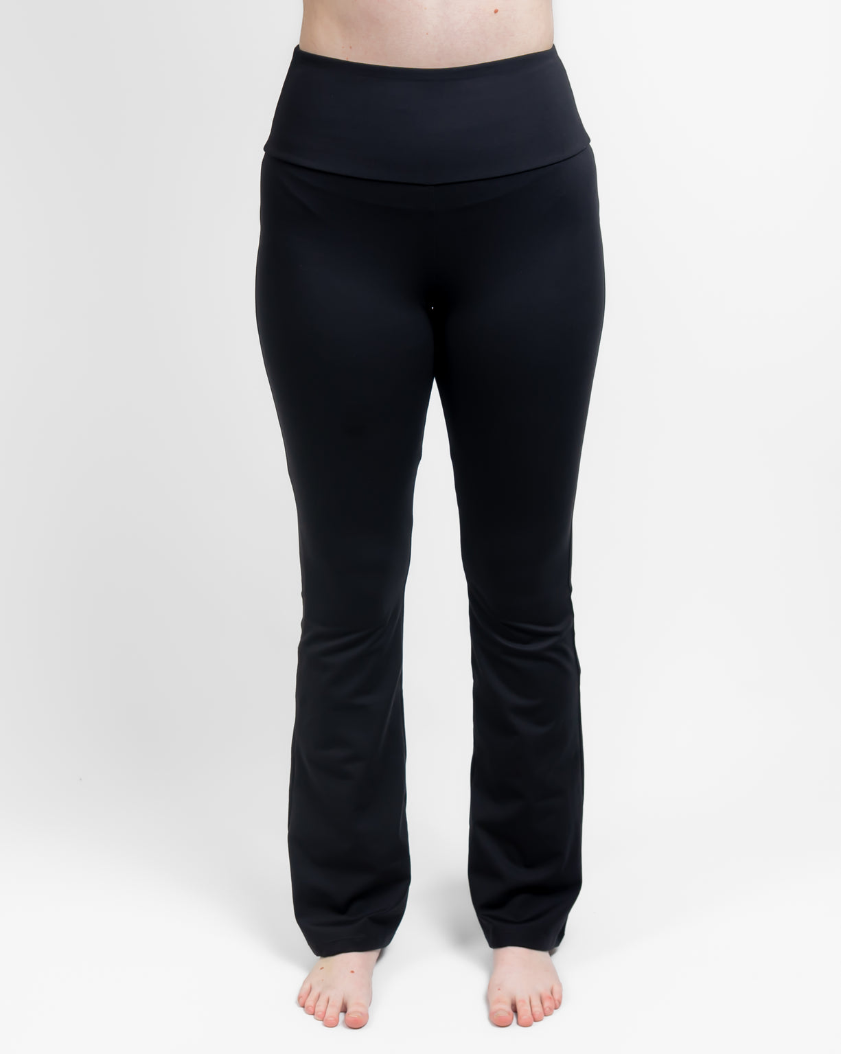 Maya Black Flared Leggings Without Pockets