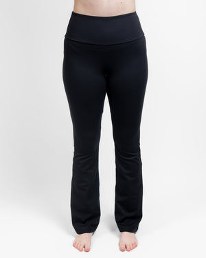 Maya Black Flared Leggings Without Pockets