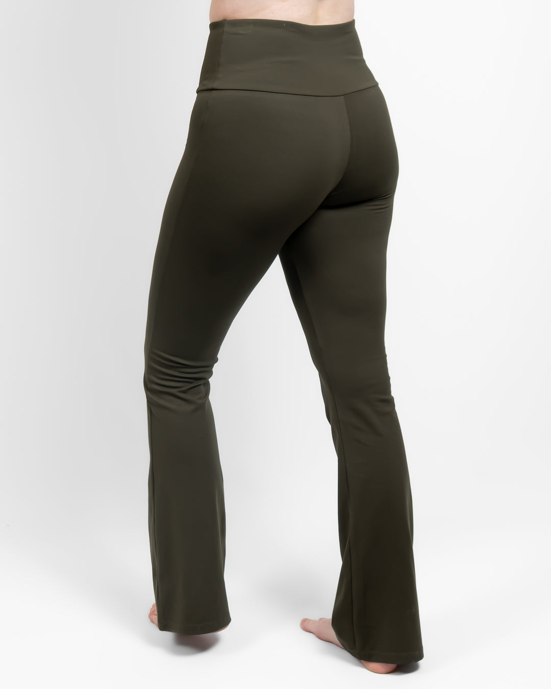 Maya Deep Olive Flared Leggings