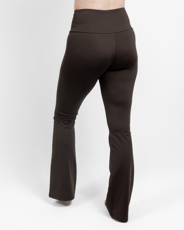Maya Mocha Brown Flared Leggings