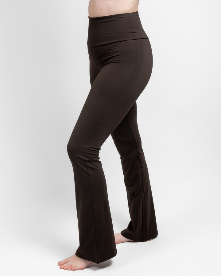 Maya Mocha Brown Flared Leggings