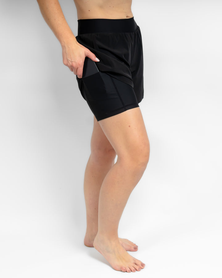 Freya Black Shorts