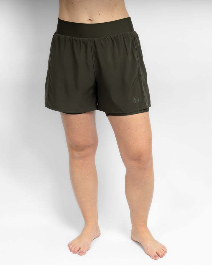 Freya Deep Olive Shorts