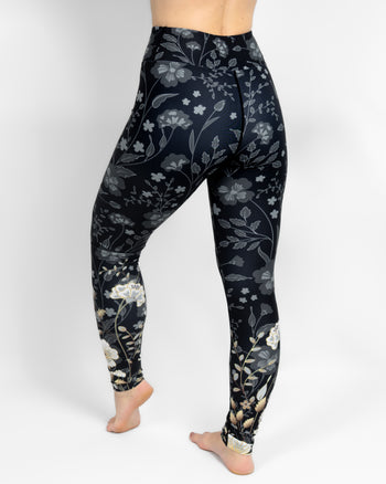 Hope Elegant Floral Leggings Without Pockets