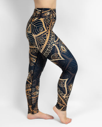 Hope Golden Mandala Leggings Without Pockets
