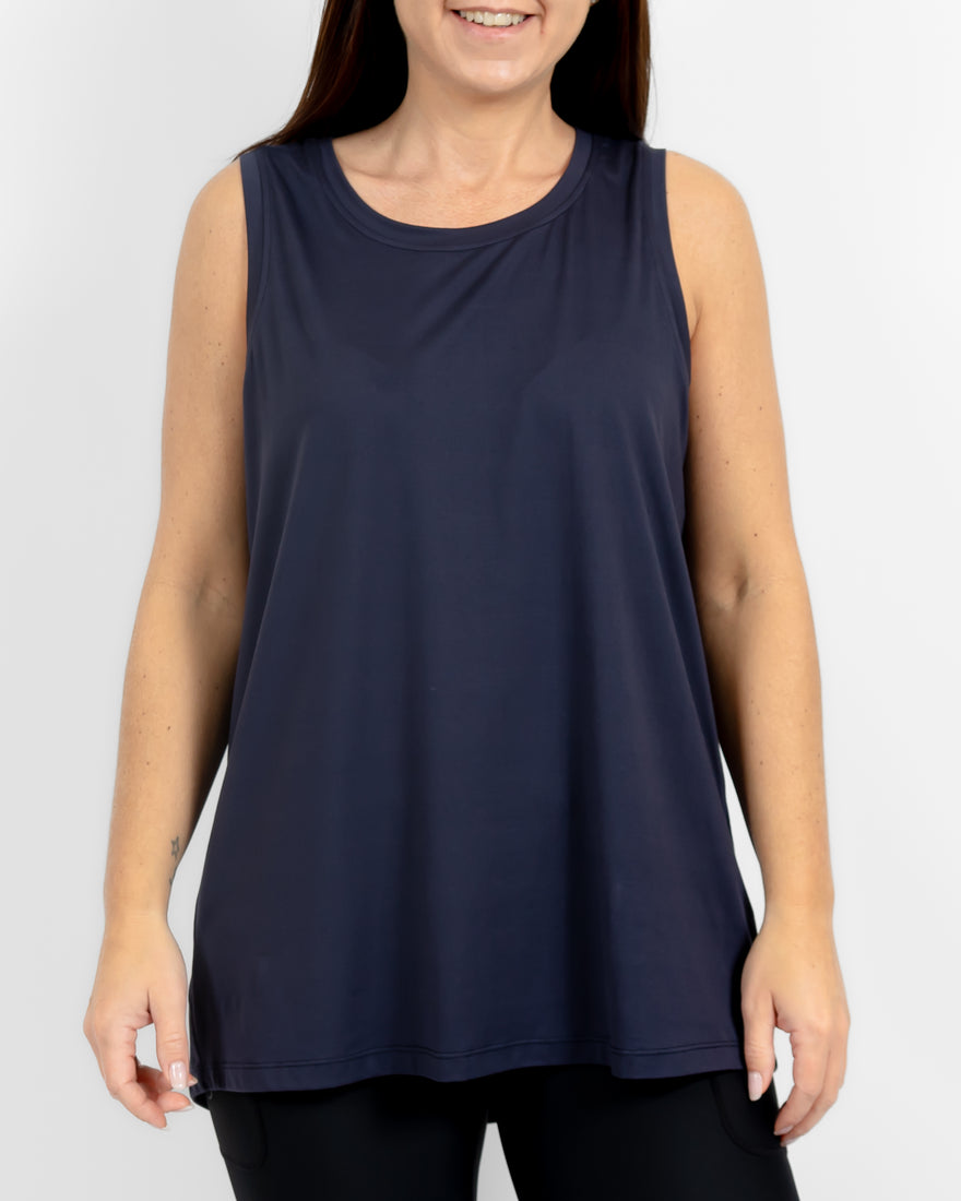Mira Relaxed Deep Blue Top