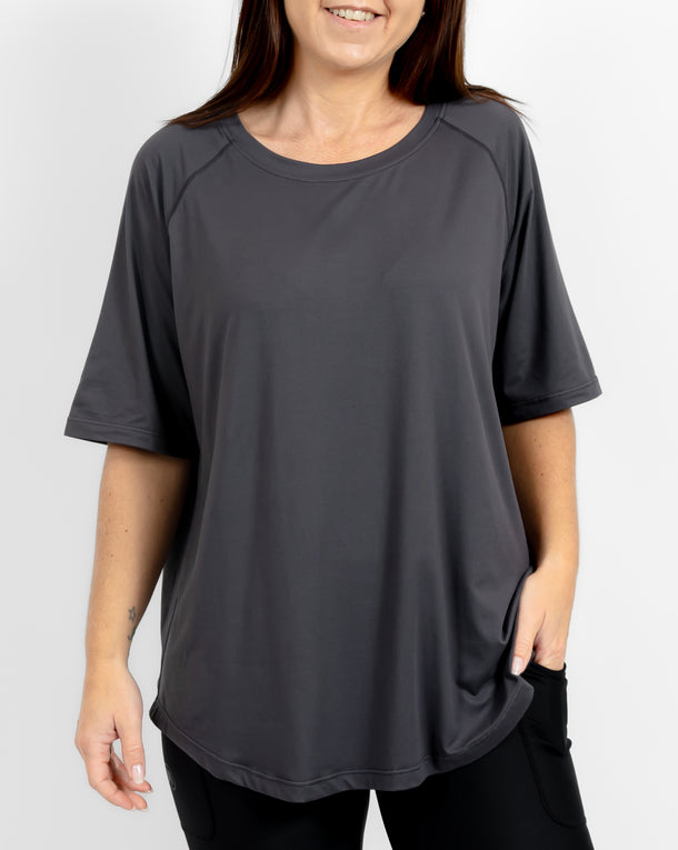 Mira Relaxed Deep Grey T-Shirt