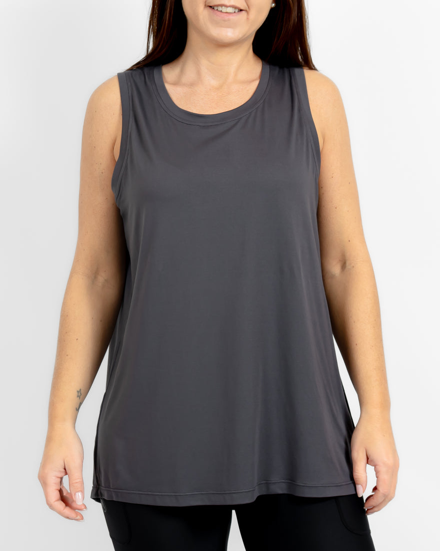 Mira Relaxed Deep Grey Top