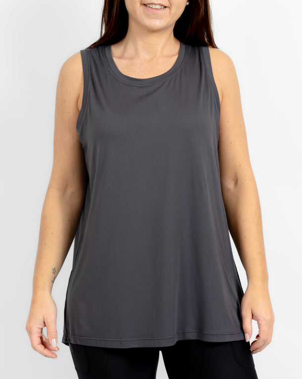 Mira Relaxed Deep Grey Top