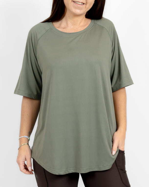 Mira Relaxed Dusty Green T-Shirt