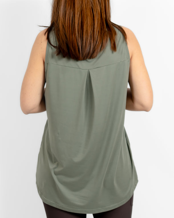Mira Relaxed Dusty Green Top