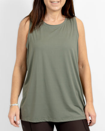 Mira Relaxed Dusty Green Top