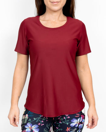 Vigga Fitted Bordeaux T-Shirt
