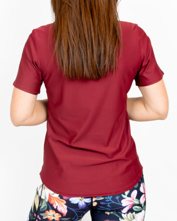 Vigga Fitted Bordeaux T-Shirt