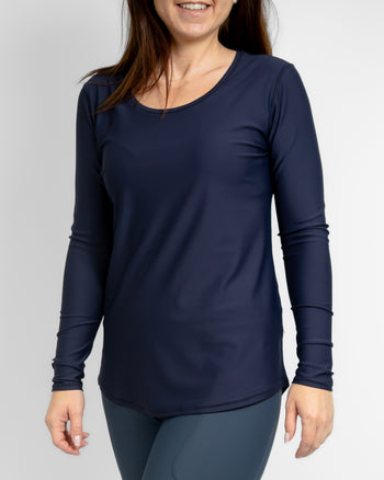 Vigga Fitted Deep Blue Long-Sleeve