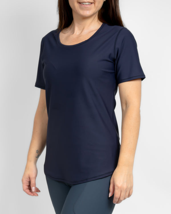 Vigga Fitted Deep Blue T-Shirt