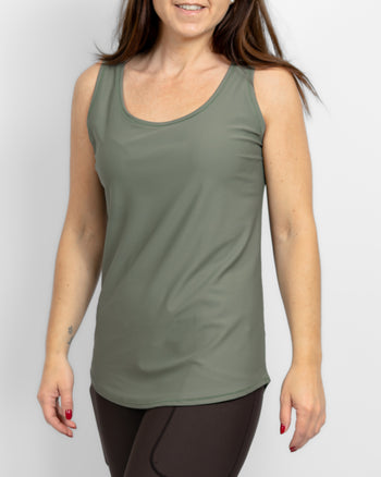 Vigga Fitted Dusty Green Top