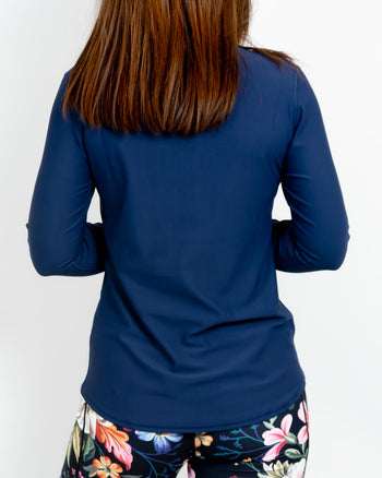 Vigga Fitted Navy Long-Sleeve