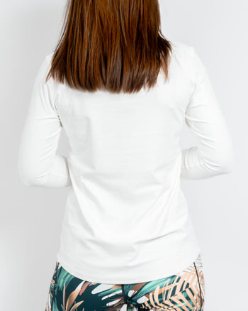 Vigga Fitted Off-White Long-Sleeve