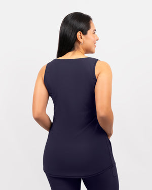 Vigga Fitted Deep Blue Top - Extra Length