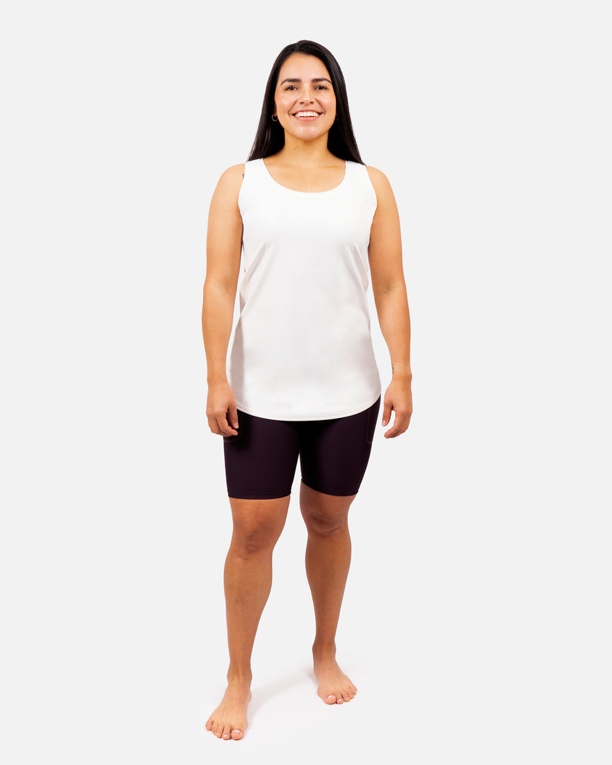 Extra Length Model Vigga Fitted Off-White Top - Extra Length – Maya Freya