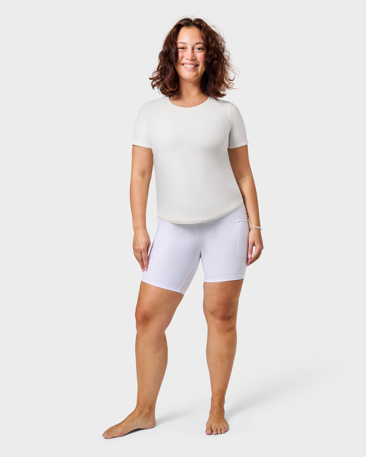 Signature White Shorts