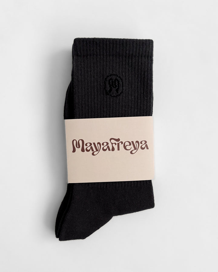 Zoe Deep Grey Socks