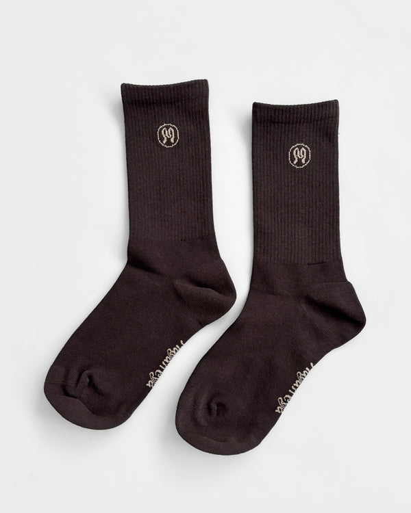 Zoe Mocha Brown Socks