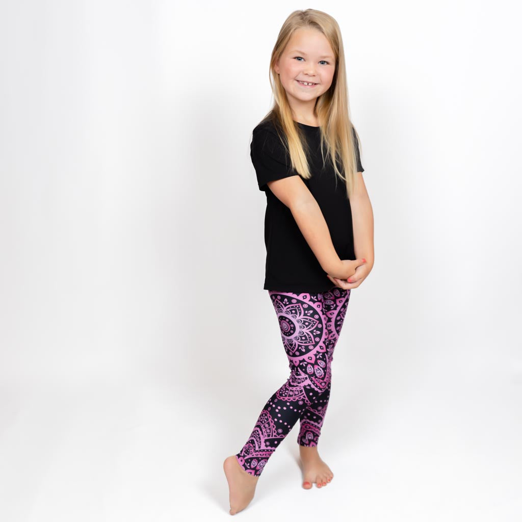 Magenta Mandala Leggings – Kinder