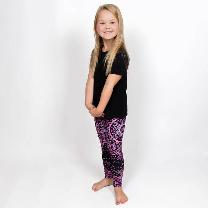 Magenta Mandala Leggings – Kinder