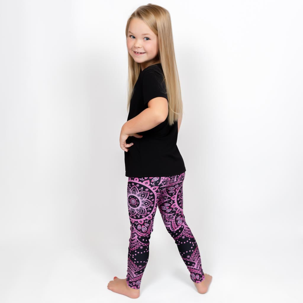 Magenta Mandala Leggings – Kinder