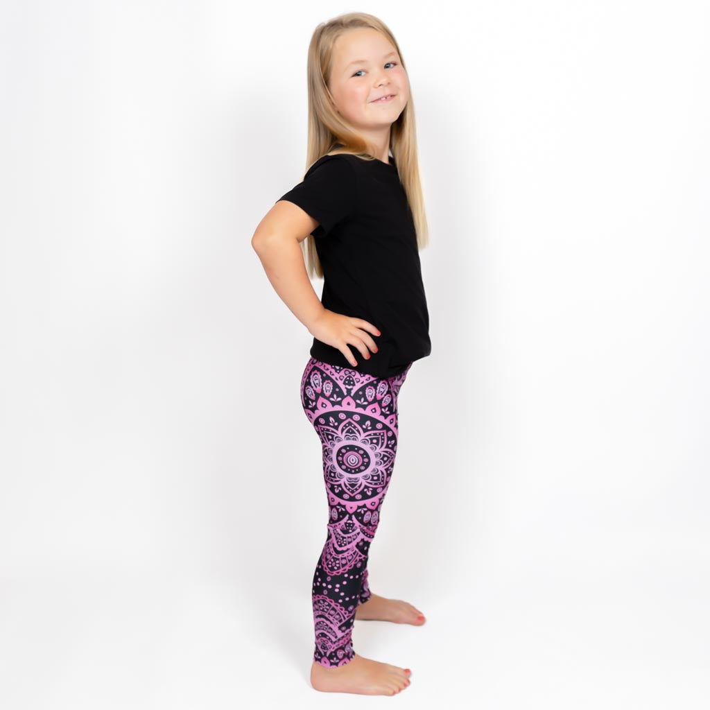 Magenta Mandala Leggings – Kinder