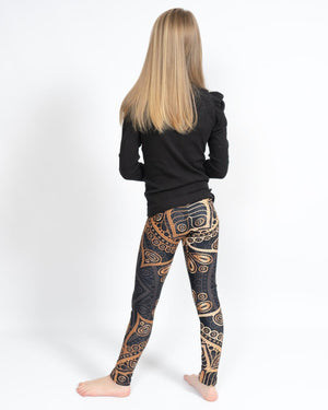 Golden Mandala Kids Leggings